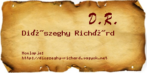 Diószeghy Richárd névjegykártya