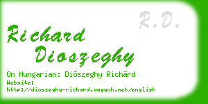 richard dioszeghy business card