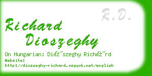 richard dioszeghy business card